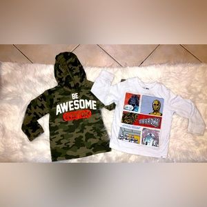 Toddler Boy 2 Tops  & 2 Bottoms Various Brands;  Size: 3T